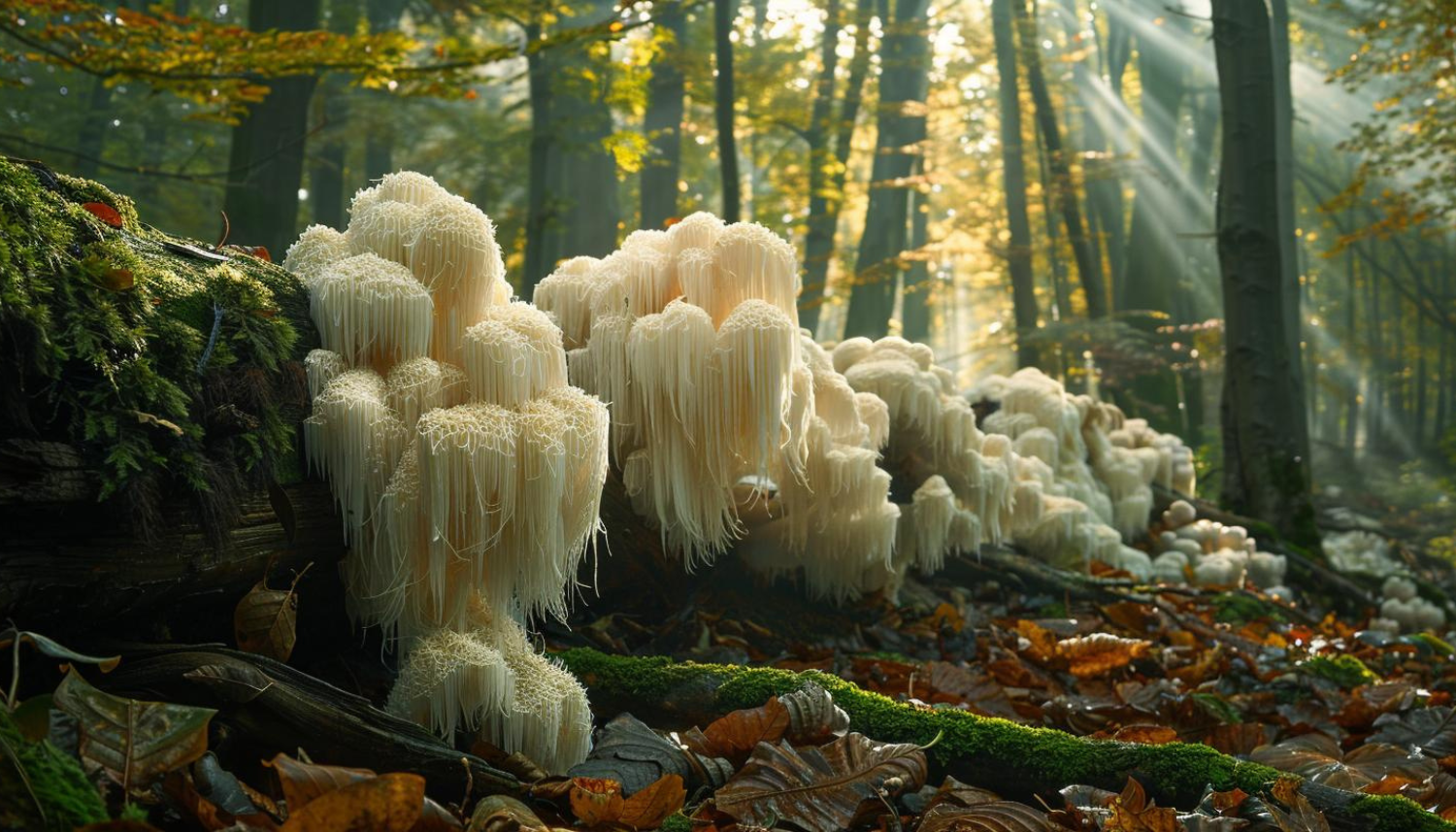 Lion's Mane groeit in het wild